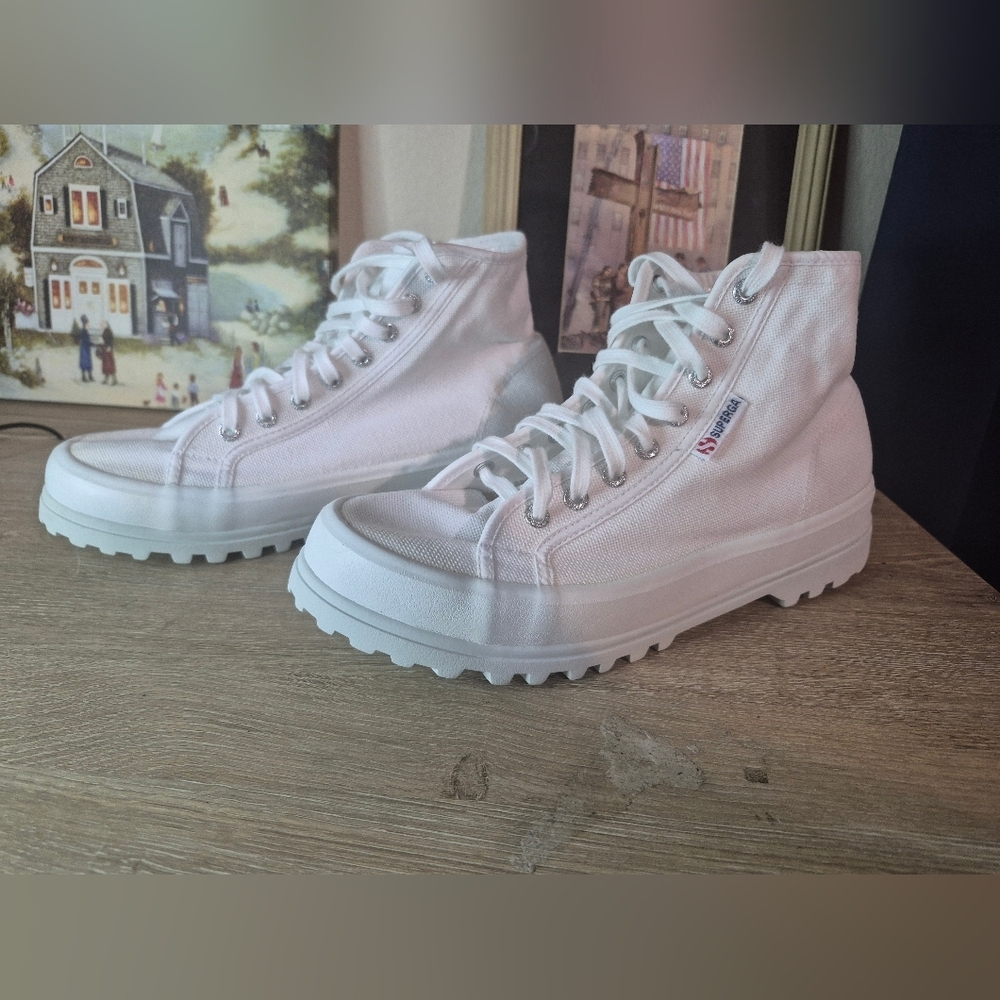 Superga Women's Classic White Canvas Sneakers